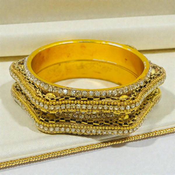 Stylish Gold Plated kada set for women , Gold Plated BrassBangles , Designer Ethnic Kada for Women , Kada set , fancy bangles,
