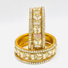 Party Wear Gold Polish Bangles / Kangan Set for Girls & Women Kada Set Lac Bangles