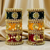 Rajasthani Multicolour Chuda , Bride Chuda, Weeding Chuda, Golden Color Chuda