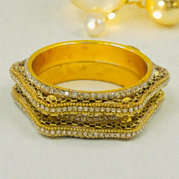 Stylish Gold Plated kada set for women , Gold Plated BrassBangles , Designer Ethnic Kada for Women , Kada set , fancy bangles,
