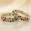Multicolor Brass Chudi set 8 pic | Bangles Set , Chudi set , Brass Bangles , Lakh Bangles , Multicolor Chudi