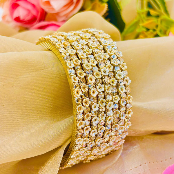 Flower Design Brass Chudi set 8 pic | Bangles Set , Chudi set , Brass Bangles , Lakh Bangles , Multicolor Chudi