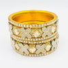 Party Wear Golden Color Bangles / Kangan Set for Girls & Women Kada Set Lac Bangles