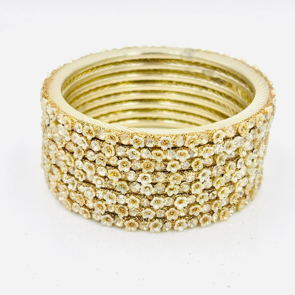 Flower Design Brass Chudi set 8 pic | Bangles Set , Chudi set , Brass Bangles , Lakh Bangles , Multicolor Chudi