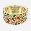 Multicolor Brass Chudi set 8 pic | Bangles Set , Chudi set , Brass Bangles , Lakh Bangles , Multicolor Chudi