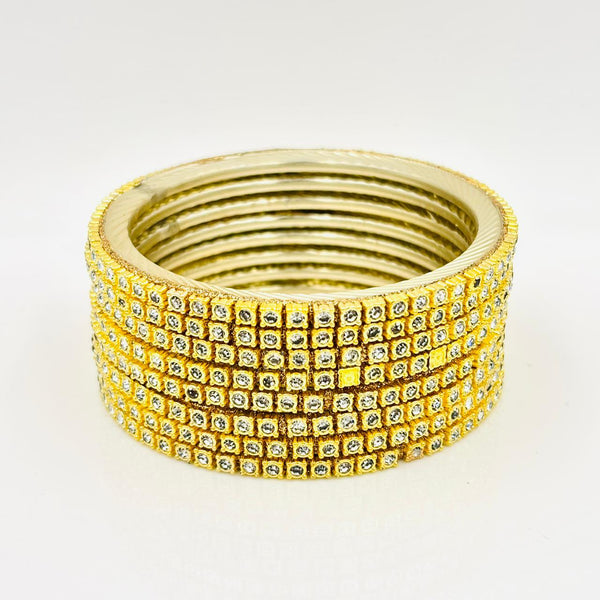 Brass Golden bangle set of 8 pic | Bangles Set , Chudi set , Brass Bangles , Lakh Bangles , Multicolor Chudi