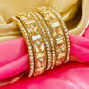 Party Wear Gold Polish Bangles / Kangan Set for Girls & Women Kada Set Lac Bangles